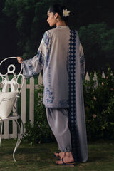 AZURE BLOOM-3PC PRINTED SUIT