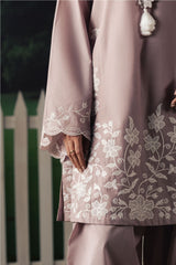 MAUVE WHISPER-3PC EMBROIDERED SUIT