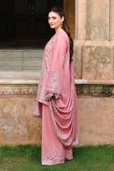 VINTAGE AURA-3PC SATIN EMBROIDERED SUIT