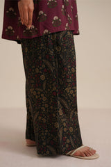 RED BLOSSOM-2PC LINEN PRINTED SUIT