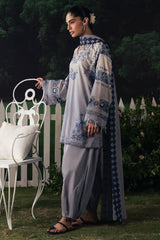 AZURE BLOOM-3PC PRINTED SUIT