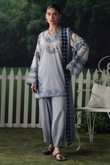 AZURE BLOOM-3PC PRINTED SUIT