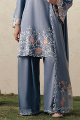 SAFRON SKY-3PC EMBROIDERED SUIT
