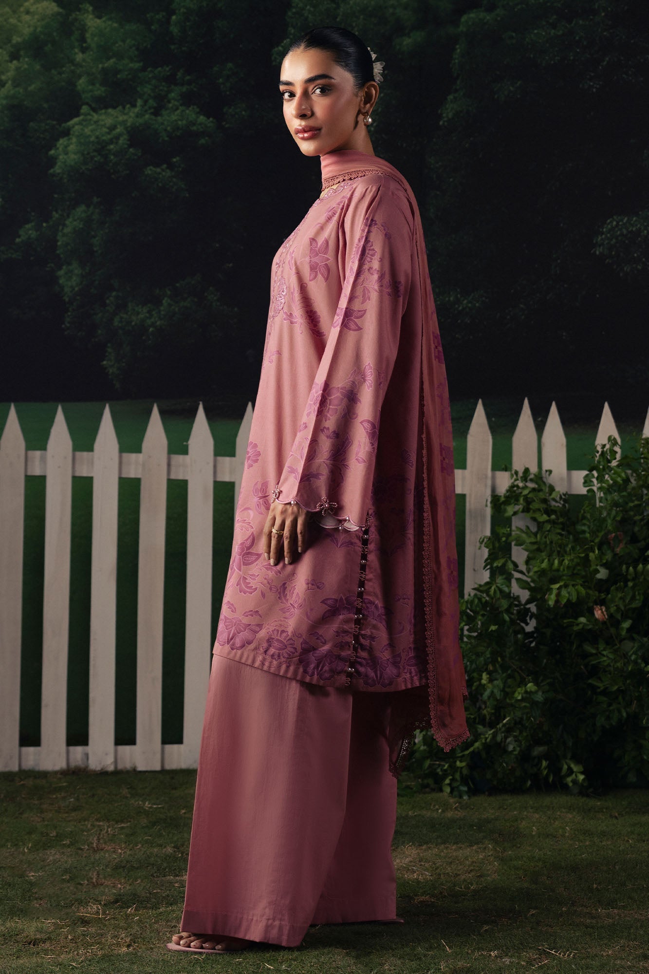 BLUSH ESSENCE-3PC PRINTED SUIT