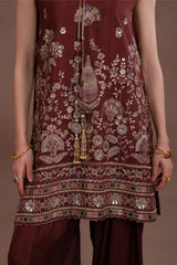 RUBY ROYALE-3PC SILK EMBROIDERED SUIT