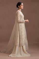 PEARL ELEGANCE-4PC ORGANZA EMBROIDERED SUIT