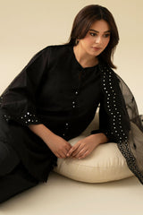 CHARCOAL BLACK-2PC (SHIRT & DUPATTA)