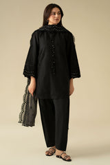 CHARCOAL BLACK-2PC (SHIRT & DUPATTA)