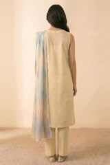 LEMON BLOSSOM-3 PIECE PRINTED LAWN SUIT