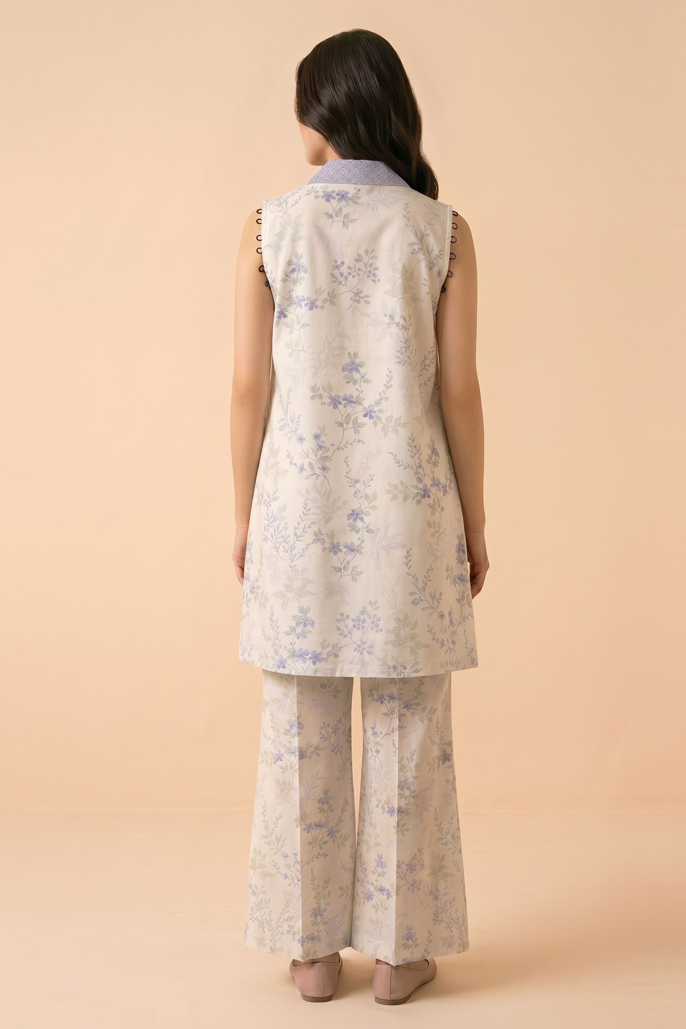 SHADOW TEAL-2 PIECE PRINTED LAWN SUIT