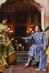 ETHNIC BLUE-3PC (SHIRT, TROUSER & DUPATTA)