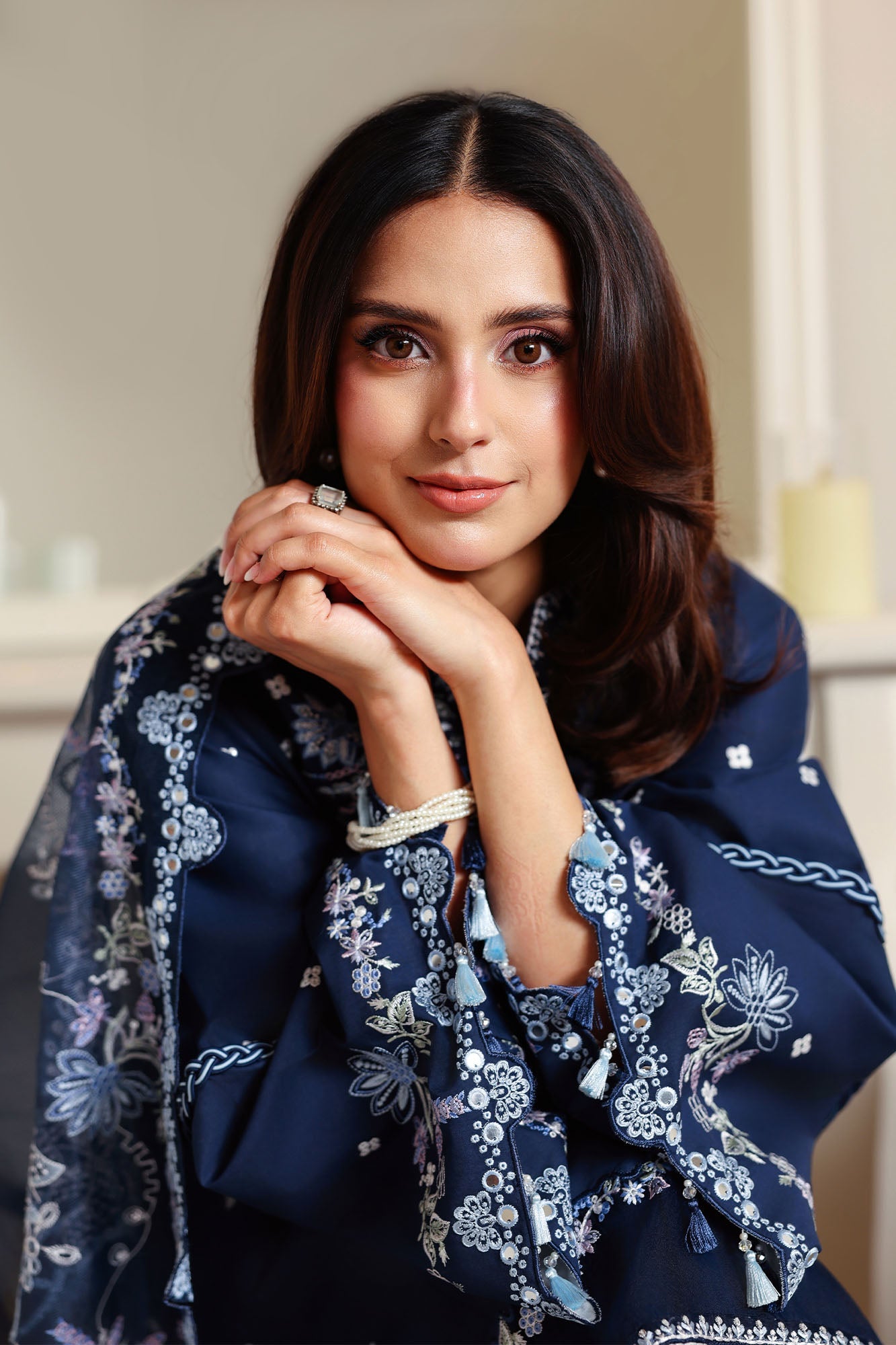 MIDNIGHT AURA-3PC EMBROIDERED LAWN SUIT
