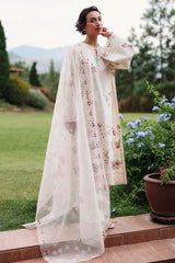 CARAMEL CREAM-3PC EMBROIDERED LAWN SUIT