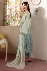 CLOUD GREEN-3PC PRINTED LAWN SUIT