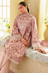 SUBTLE ROSE-3PC PRINTED LAWN SUIT