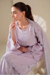 LILAC BLUSH -3PC (SHIRT, TROUSER & DUPATTA)