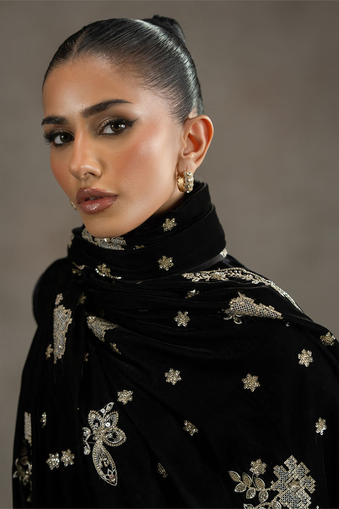 PEARL BLACK-SHAWL