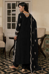 PALE BLACK-3PC (SHIRT, TROUSER & DUPATTA)