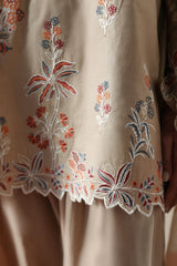 DUSTY SAGE-3PC EMBROIDERED SUIT