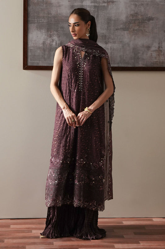 AMETHYST SPARK - 4PC CHIFFON EMBROIDERED SUIT