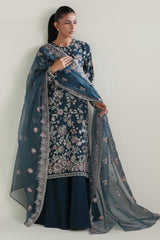 ROYAL MIDNIGHT -3PC SILK EMBROIDERED SUIT