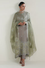 RADIANT JADE -3PC SILK EMBROIDERED SUIT
