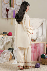 BEIGE BLOSSOM-2PC (SHIRT & TROUSER)