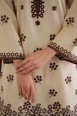 OBSIDIAN CREAM -2PC (SHIRT & DUPATTA)