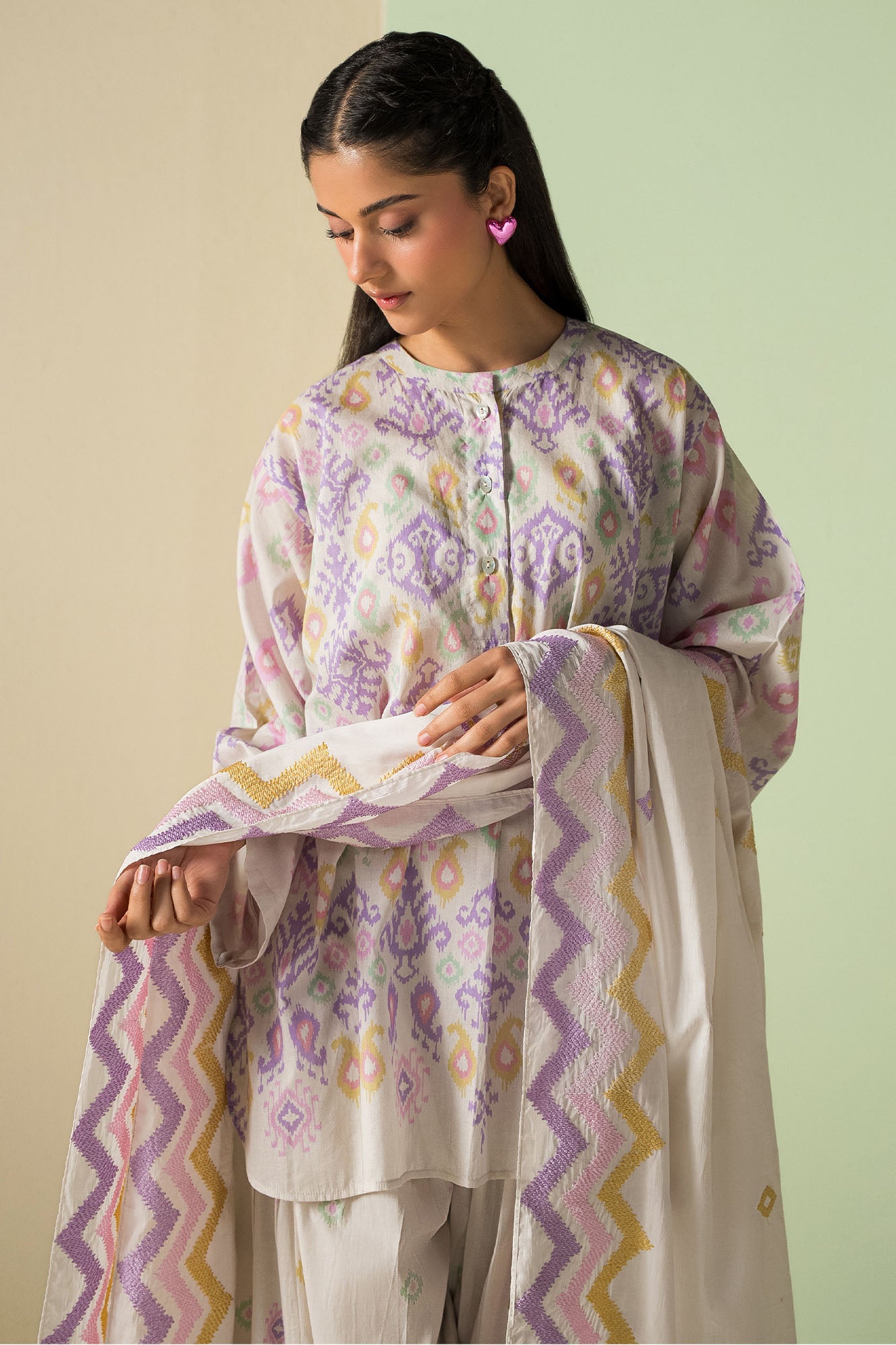 SPRING FRIZZ-3PC (SHIRT, TROUSER & DUPATTA)
