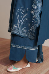SAPPHIRE GARDEN-3PC EMBROIDERED LAWN SUIT