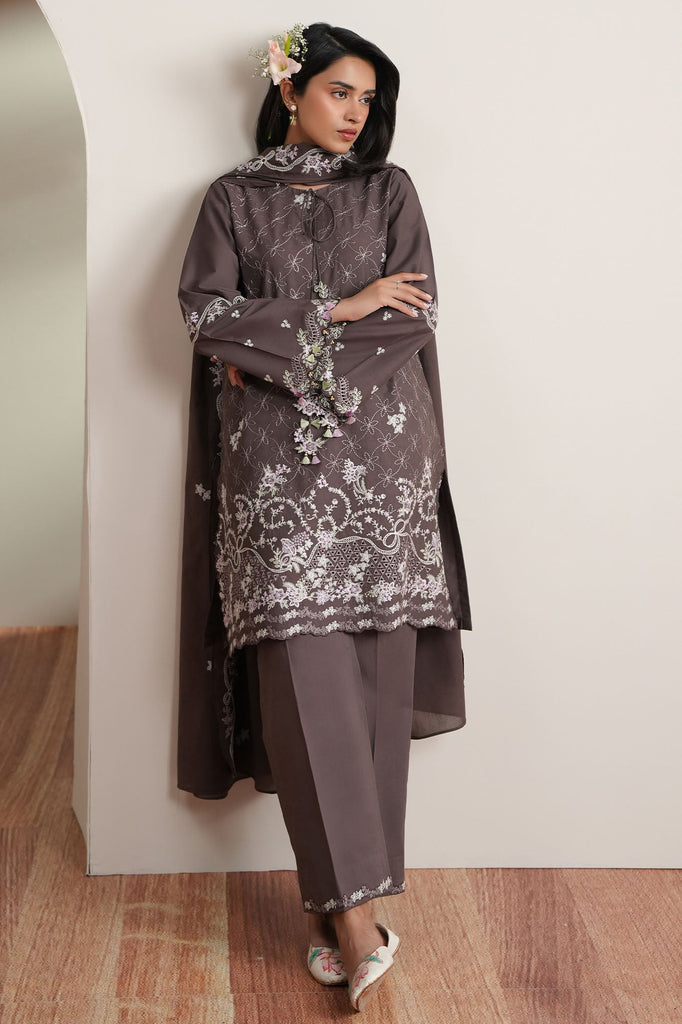 COCOA WHISPER-3PC EMBROIDERED LAWN SUIT