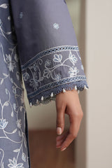 SLATE PETALS -3PC EMBROIDERED LAWN SUIT