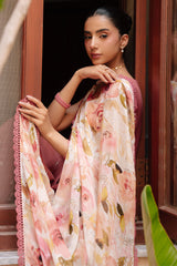 ROSEATE WHISPER-3PC EMBROIDERED LAWN SUIT