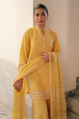CITRINE GRACE-3PC EMBROIDERED LAWN SUIT