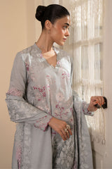 FLORAL SYMPHONY-3PC EMBROIDERED SUIT