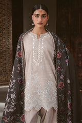 PETAL HAZE-3PC KHADDAR PRINTED SUIT