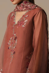 BLOOMING CLAY-3PC (SHIRT, TROUSER & DUPATTA)