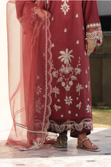 RUST EMBER-2PC (SHIRT & DUPATTA)