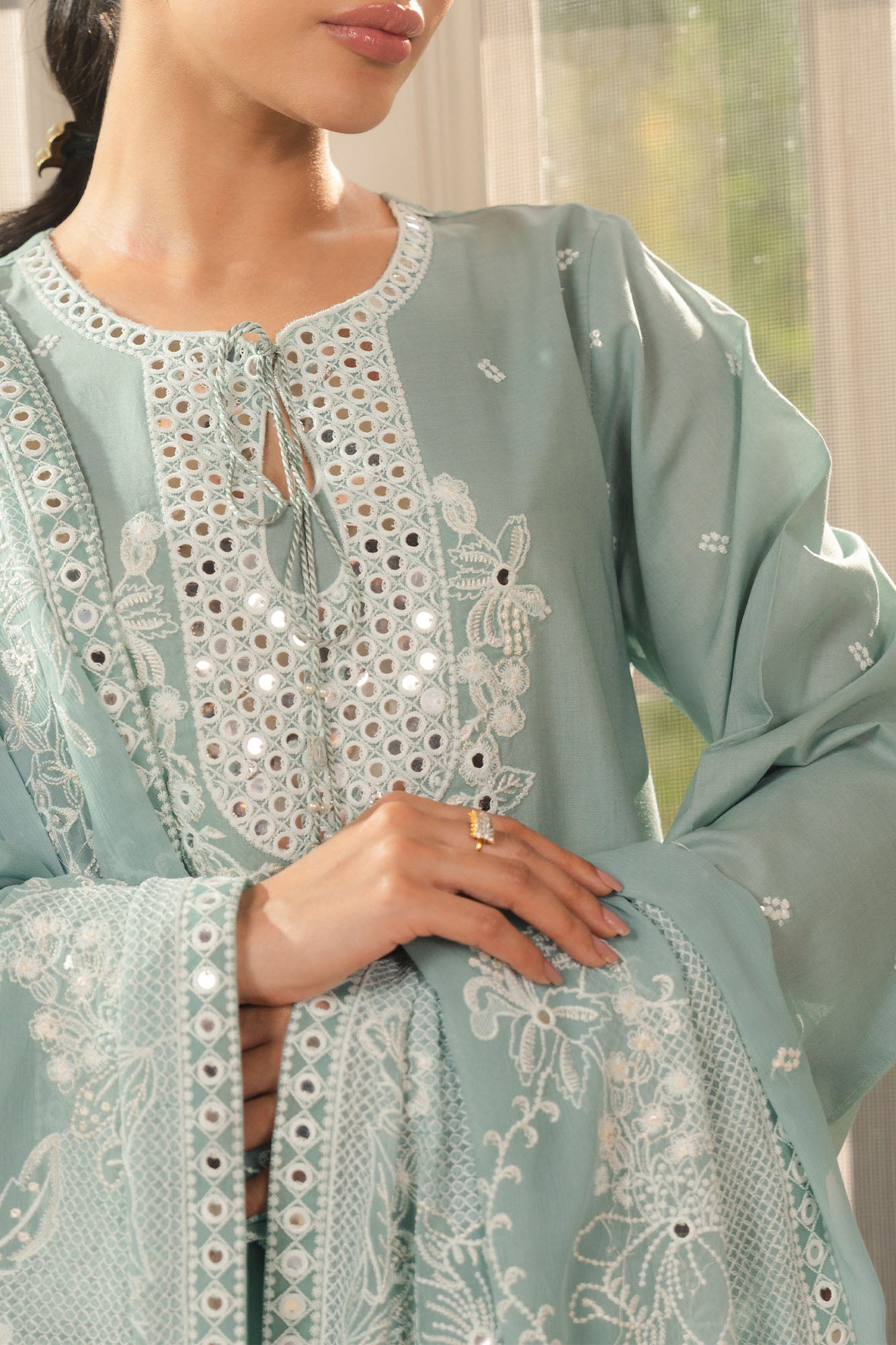 NILE BLUE-2PC (SHIRT & DUPATTA)