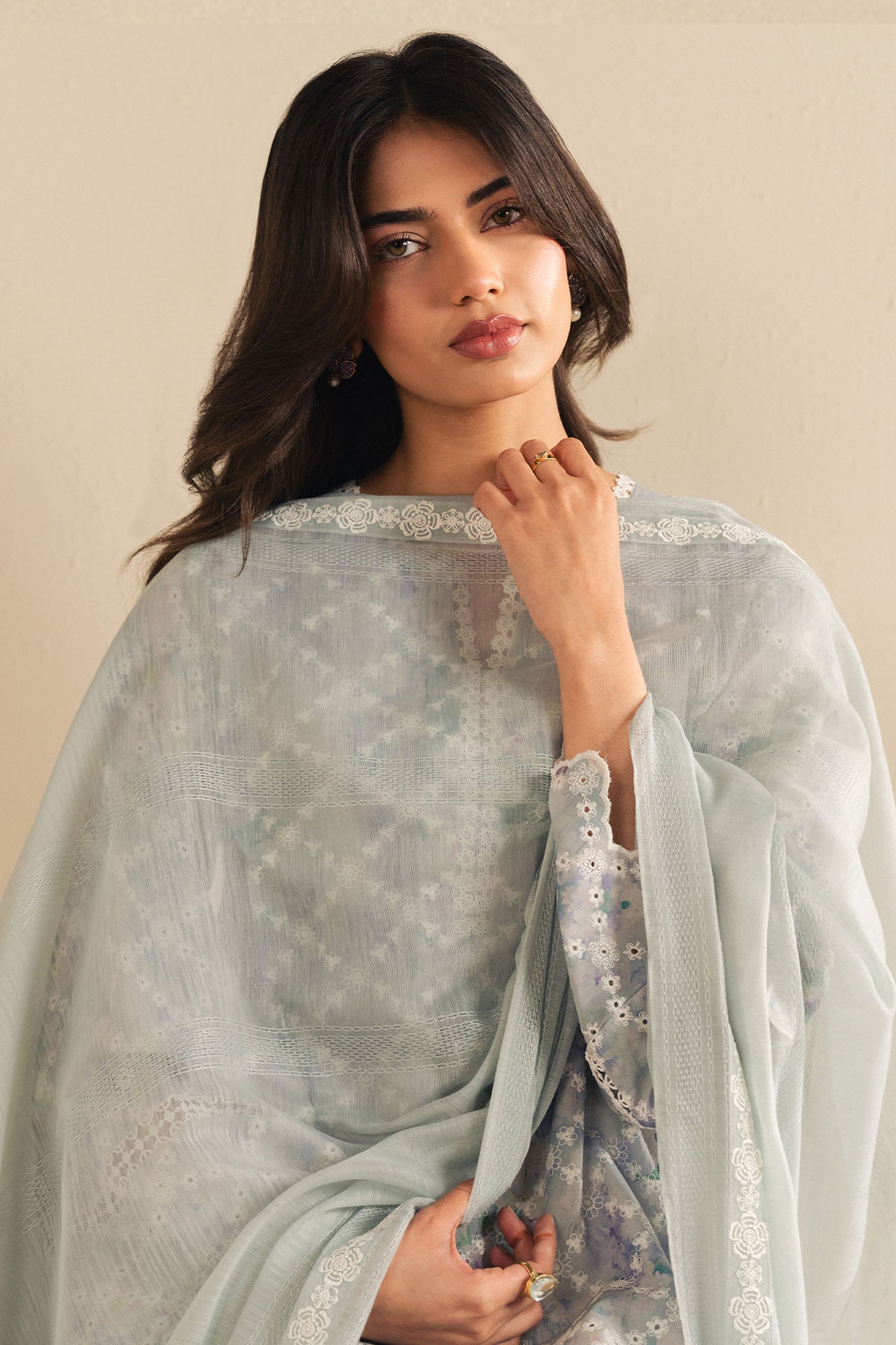 VIOLET SPLASH-2PC (SHIRT & DUPATTA)