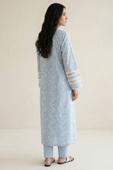 ETHEREAL BLUE-2 PIECE PRINTED LAWN SUIT