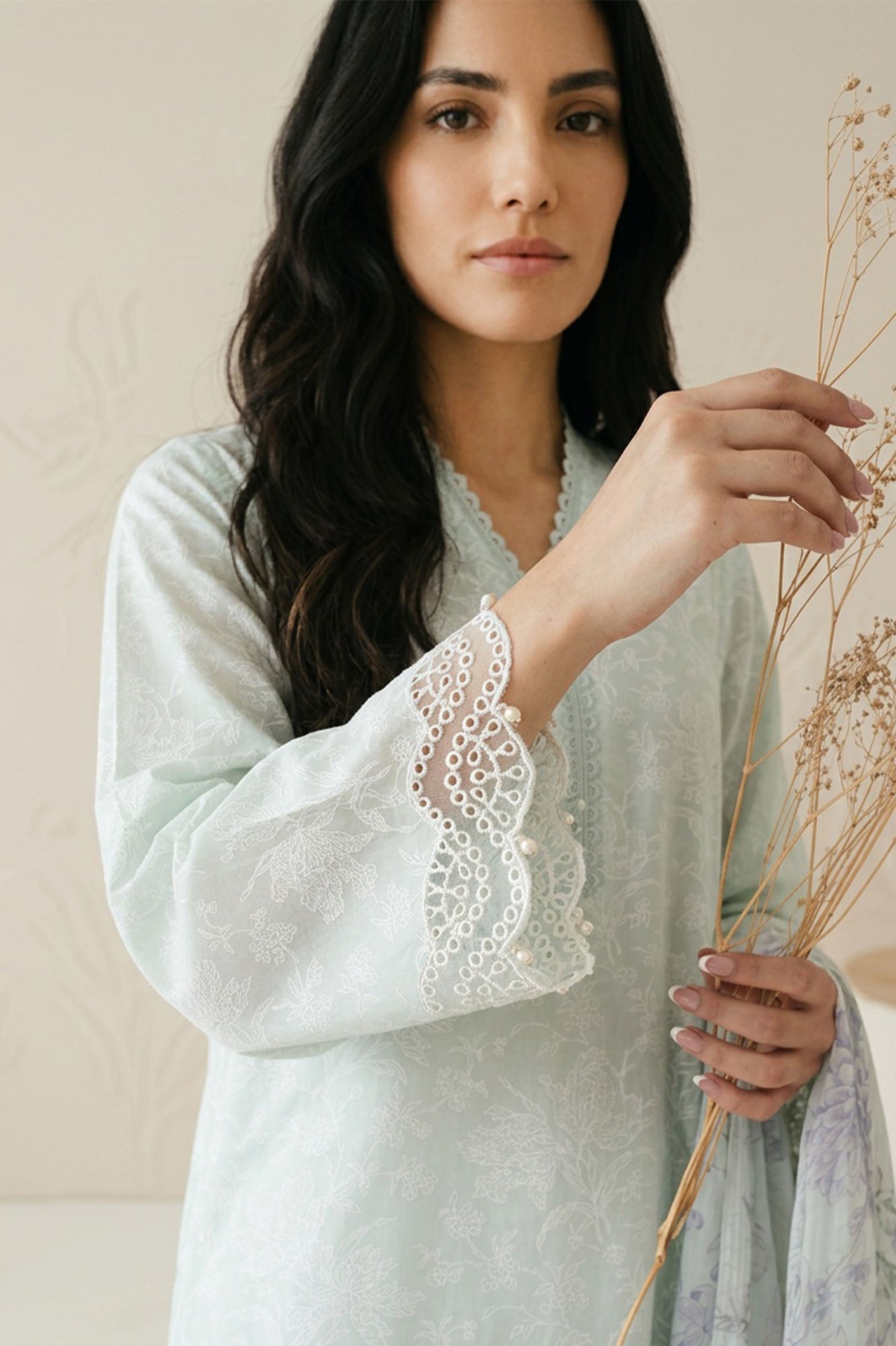 HARBOR GRAY-3 PIECE PRINTED LAWN SUIT