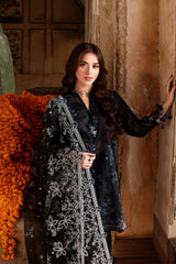NOIR ESSENCE-3PC PRINTED & EMBROIDERED LAWN SUIT