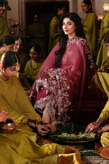 CRIMSON DRAPE-3PC EMBROIDERED LAWN SUIT