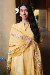PETAL DRAPES-3PC EMBROIDERED LAWN SUIT