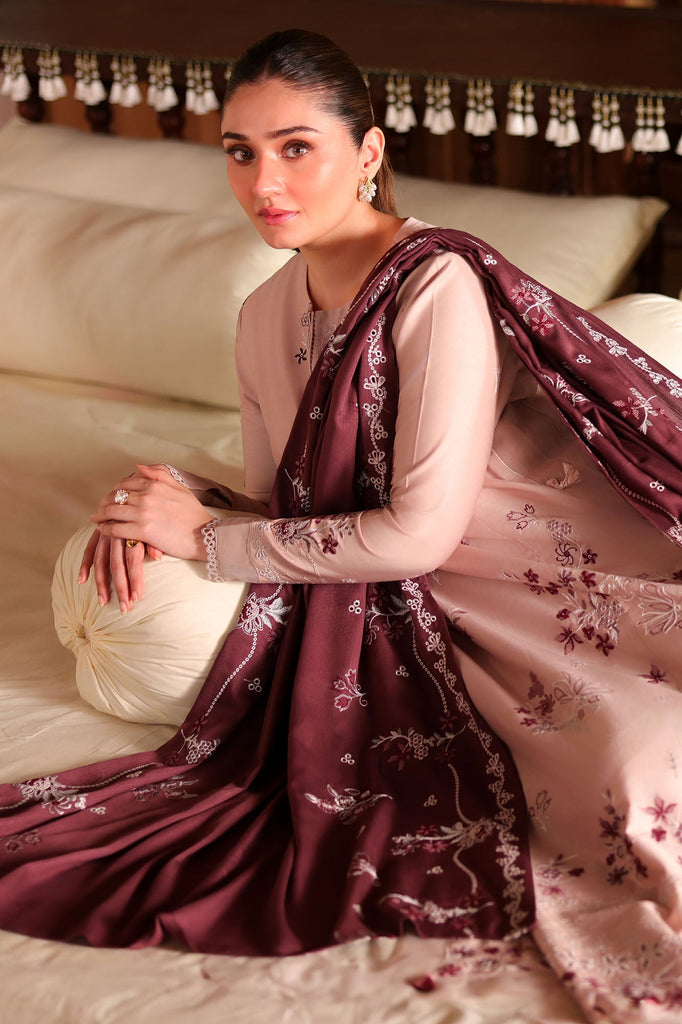 SAND WHISPER -3PC SATIN EMBROIDERED SUIT