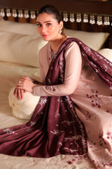 SAND WHISPER -3PC SATIN EMBROIDERED SUIT