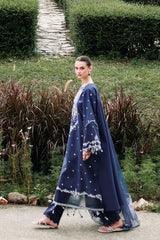 MIDNIGHT AURA-3PC EMBROIDERED LAWN SUIT