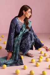 OCEAN DROP-3PC PRINTED LAWN SUIT