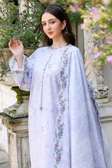 CRYSTAL GLAZE-3PC EMBROIDERED LAWN SUIT